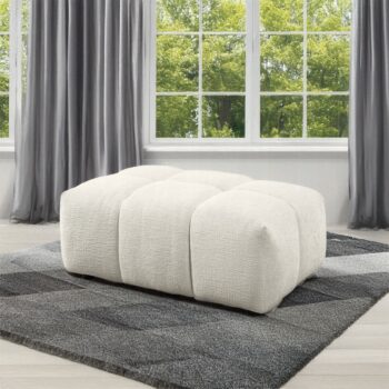 Loanna Ottoman in Beige Linen LV04044 By ACME