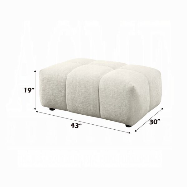 Loanna Ottoman in Beige Linen LV04044 By ACME 9
