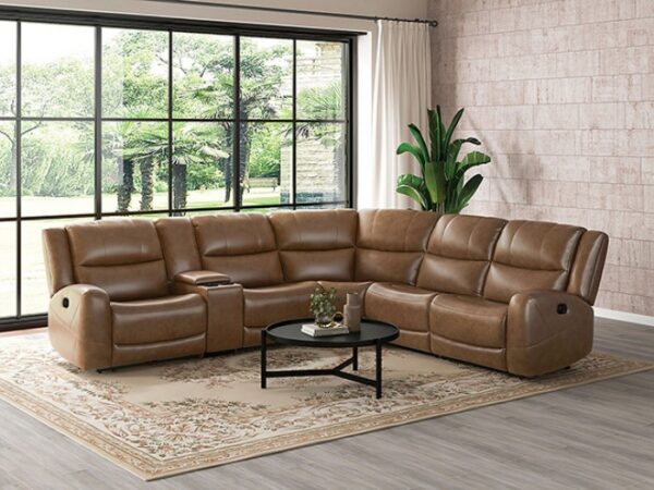 Leolinus Brown Motion Sectional CM9989BR-M-SECT By Furniture Of America 6