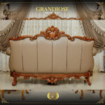 Handmade Grandiose Real Leather Brown Loveseat 12