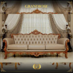 3Pcs Handmade Grandiose Real Leather Brown Sofa Set 14