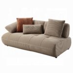 Carrick Beige Fabric Sectional Sofa with 6 Pillows LV03920 By ACME 20