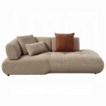 Carrick Beige Fabric Sectional Sofa with 6 Pillows LV03920 By ACME 21