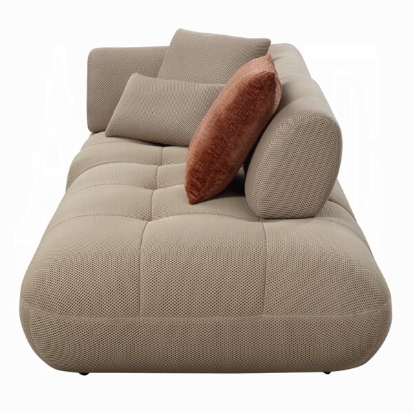 Carrick Beige Fabric Sectional Sofa with 6 Pillows LV03920 By ACME 14
