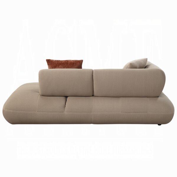 Carrick Beige Fabric Sectional Sofa with 6 Pillows LV03920 By ACME 15
