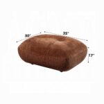 Carrick Ottoman in Brown Chenille LV03921 By ACME 12