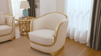 Modern Beige Armchair HD-7006 By Homey Design