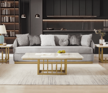 Elegant Gray Sofa HD-7008 By Homey Design