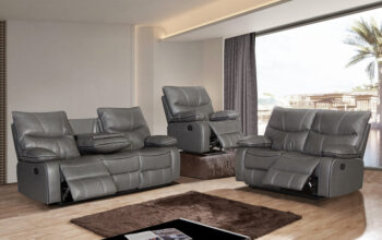 SF1012-C Gray Leather Chair by McFerran