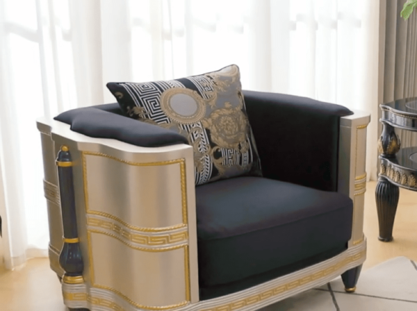 Black Gold Chair HD-9042 By Homey Design 4