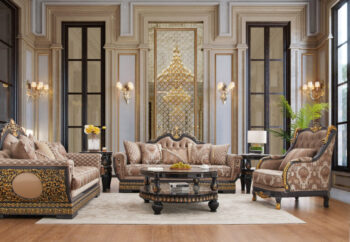 Luxury 7 PCs Dining Table Set HD-8024 By Homey Design 148