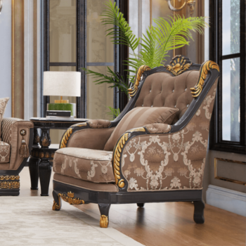 Brown Arm Chair HD-9049 By Homey Design
