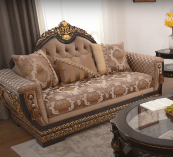 Brown Tufted Loveseat HD-9049 By Homey Design