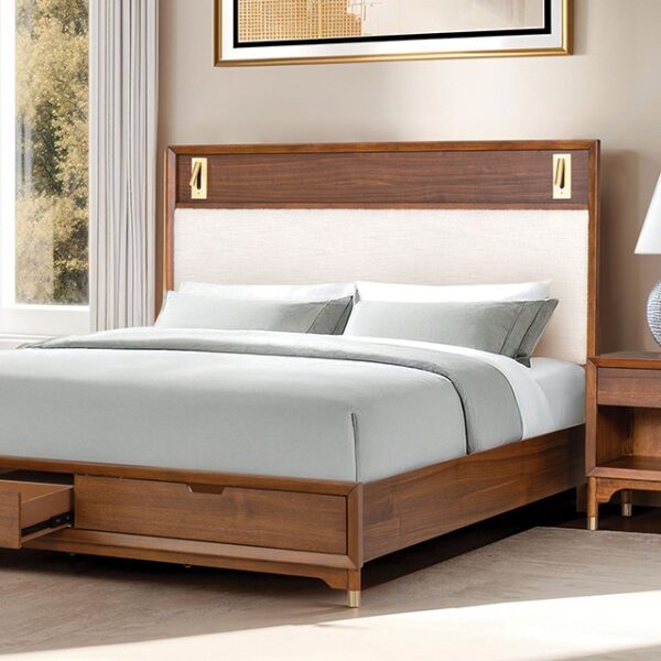 Hepburne Brown Bed FM74000WN-ST By Furniture Of America 7