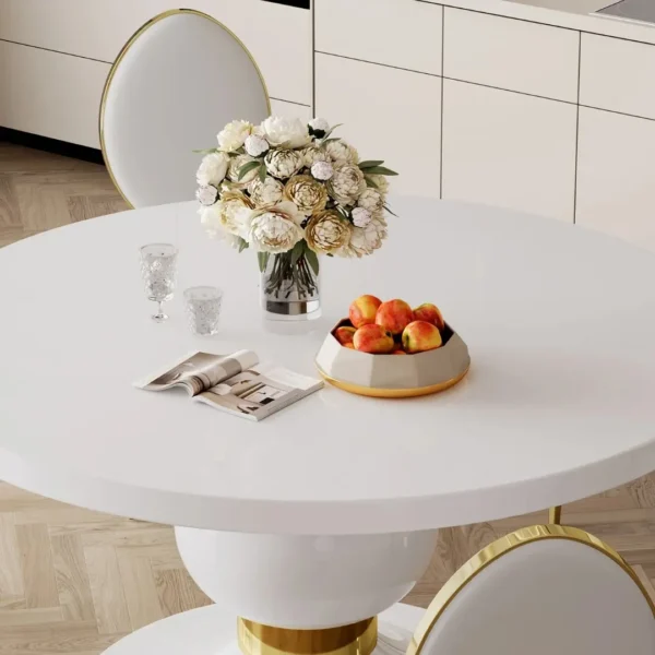 DT0214W White Dining Table By Artisan Furniture - Image 4