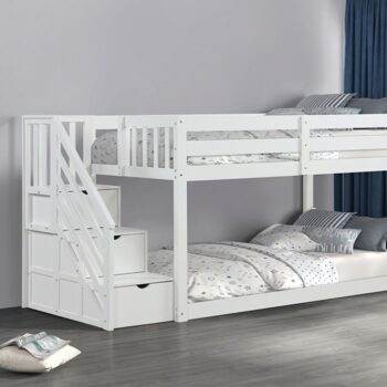 Jojo White Bunk Bed FM-BK1100WH-BED By Furniture Of America 7