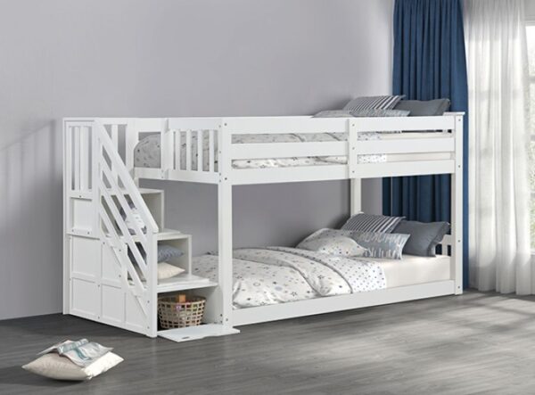 Jojo White Bunk Bed FM-BK1100WH-BED By Furniture Of America 10