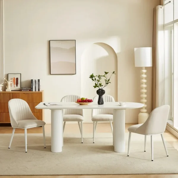 DT0223CM Matt White Dining Table By Artisan Furniture - Image 3