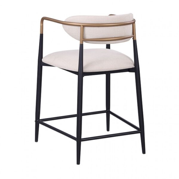 Streatham Black/White/Gold Counter Ht. Chair (2/CTN) FM37002BK-PC-2PK By Furniture Of America 8