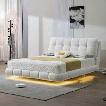 9032 Modern Velvet King Bed By Artisan Furniture
