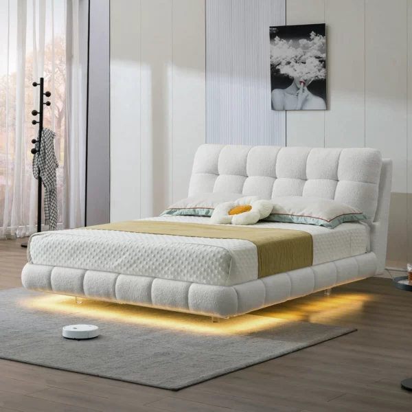 9032 Modern Velvet King Bed By Artisan Furniture 9