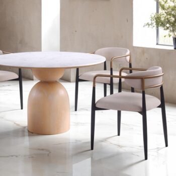 Neasden Natural/Black/White Dining Table FM37003NT-T-TABLE By Furniture Of America