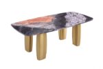 Northolt Black/Gray/Matte Gold Dining Table FM37004GY-T-TABLE By Furniture Of America 15
