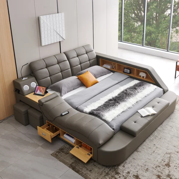 L9016 Leather Bed With Storage By Artisan Furniture 15