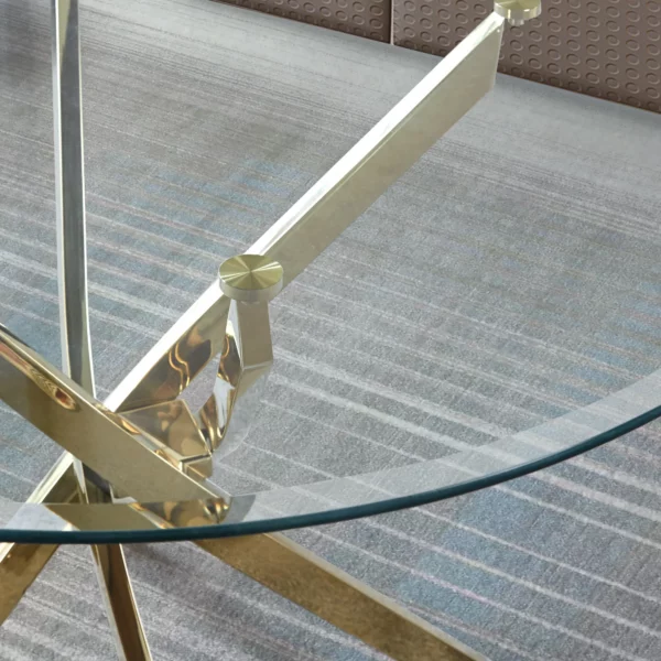DT666 Round Tempered Glass Dining Table By Artisan Furniture 15