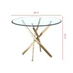 DT666 Round Tempered Glass Dining Table By Artisan Furniture 26