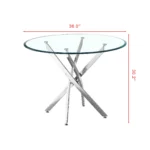 DT666 Round Tempered Glass Dining Table By Artisan Furniture 27
