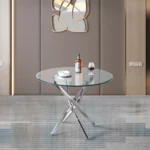 DT666 Round Tempered Glass Dining Table By Artisan Furniture 21