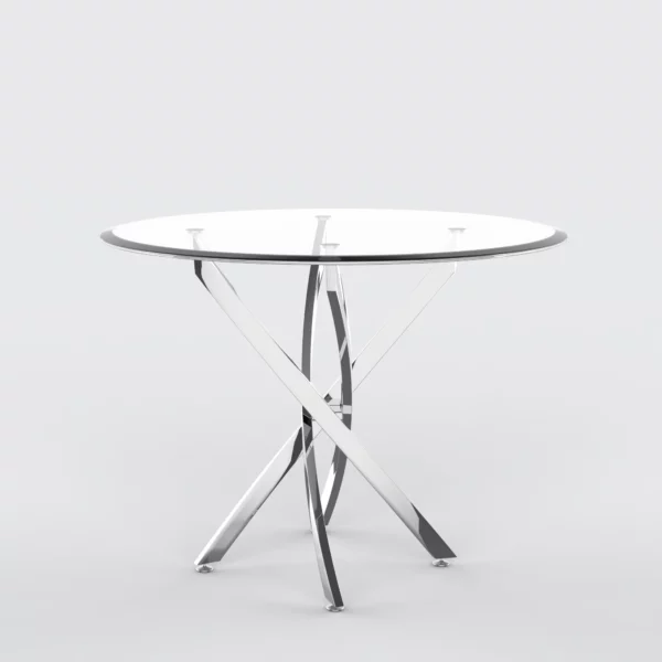 DT666 Round Tempered Glass Dining Table By Artisan Furniture 20