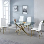 DT5015 Modern Glass Top Dining Table by Artisan Furniture