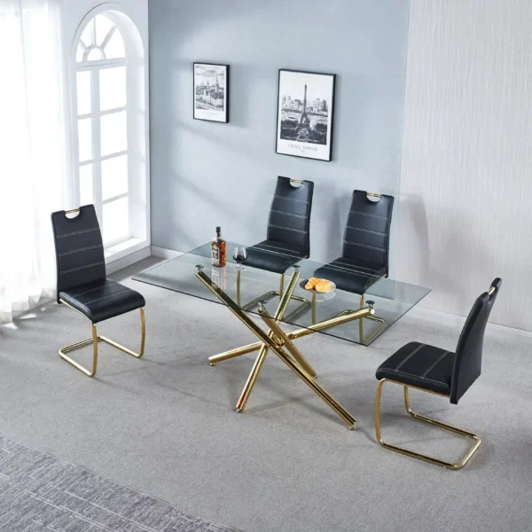 DT5015 Modern Glass Top Dining Table by Artisan Furniture - Image 7