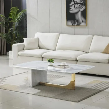 CT303 White Marble Coffee Table by Artisan Furniture