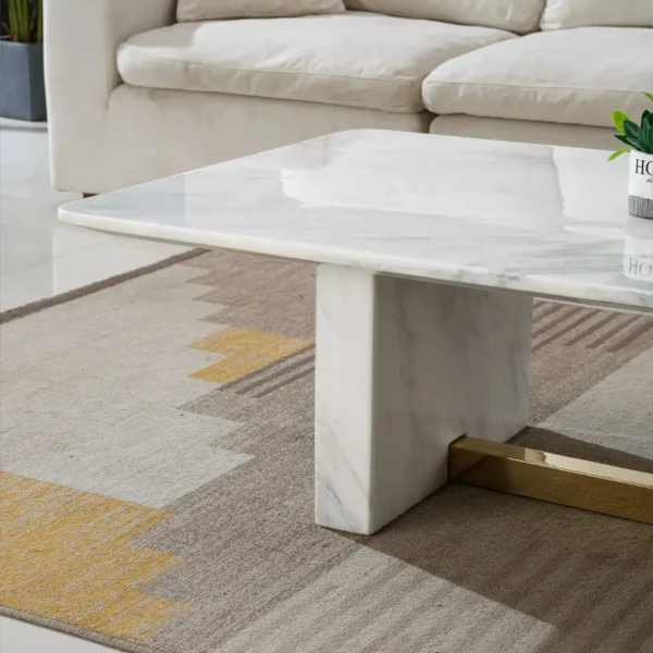 CT303 White Marble Coffee Table by Artisan Furniture - Image 3
