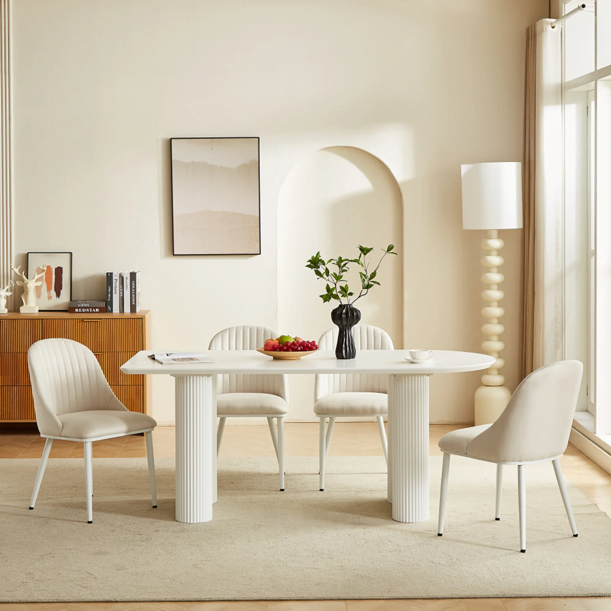 DT0223CM Matt White Dining Table By Artisan Furniture