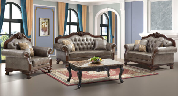 SF2263 Brown Tufted Traditional 2PC Living Set by McFerran 4