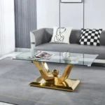 CT033 Rectangular Glass Table Top Coffee Table By Artisan Furniture
