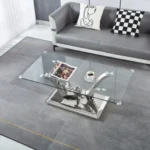 CT033 Rectangular Glass Table Top Coffee Table By Artisan Furniture - Image 4