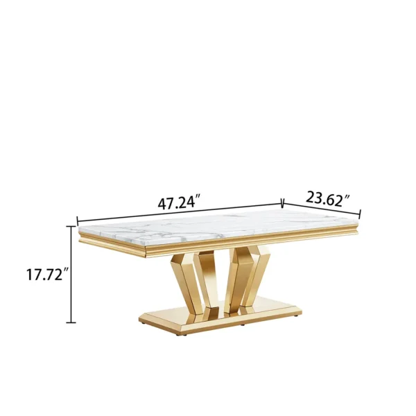 CT308 Rectangular Marble Coffee Table by Artisan Furniture - Image 8