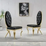 DC83 Two Stainless Steel Dining Room Chairs by Artisan Furniture - Image 3