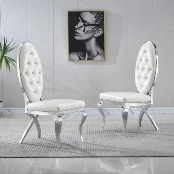 DC83 Two Stainless Steel Dining Room Chairs by Artisan Furniture