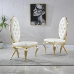 DC83 Two Stainless Steel Dining Room Chairs by Artisan Furniture - Image 2