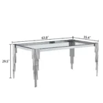 DT0311 Tempered Glass For Dining Table Top By Artisan Furniture - Image 3