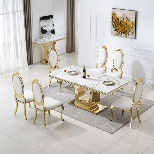 DT3102 Marble Dining Table By Artisan Furniture 25