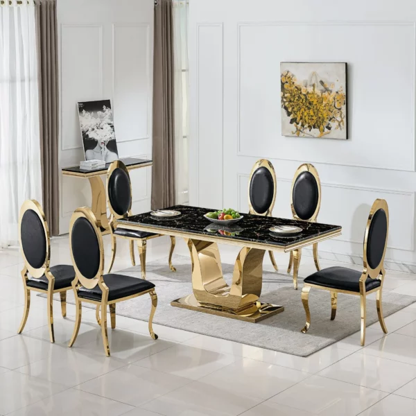 DT3102 Marble Dining Table By Artisan Furniture 36
