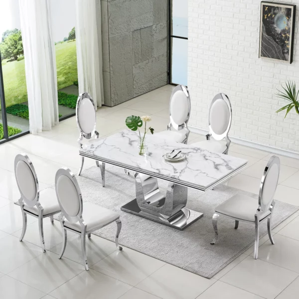 DT3102 Marble Dining Table By Artisan Furniture 23