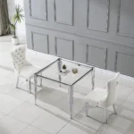 DT0312 Square Tempered Glass Dining Table By Artisan Furniture - Image 7